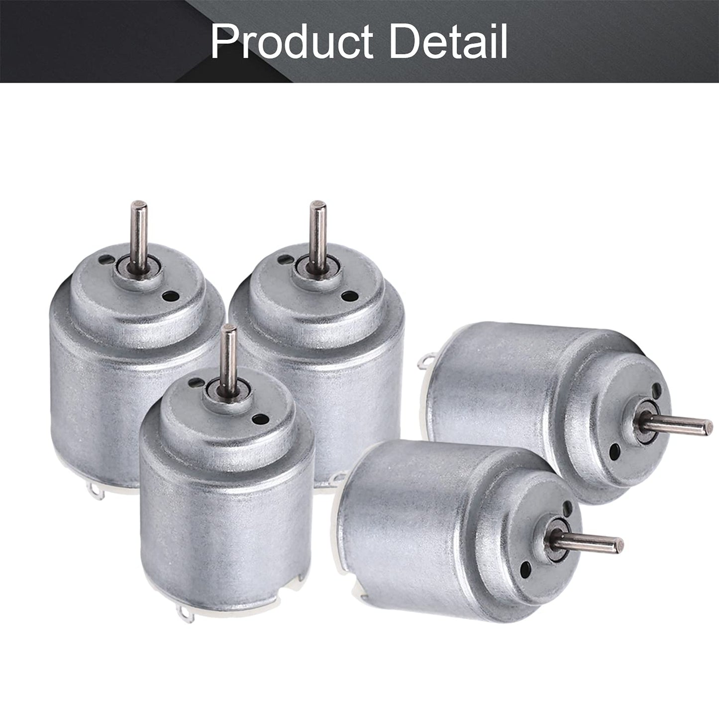 Fielect 5Pcs DC Motor 1.5-6V 5000-20000RPM Micro Motor Mini Motor Electric Motor Round Shaft for RC Boat DIY Car Toys Model DIY