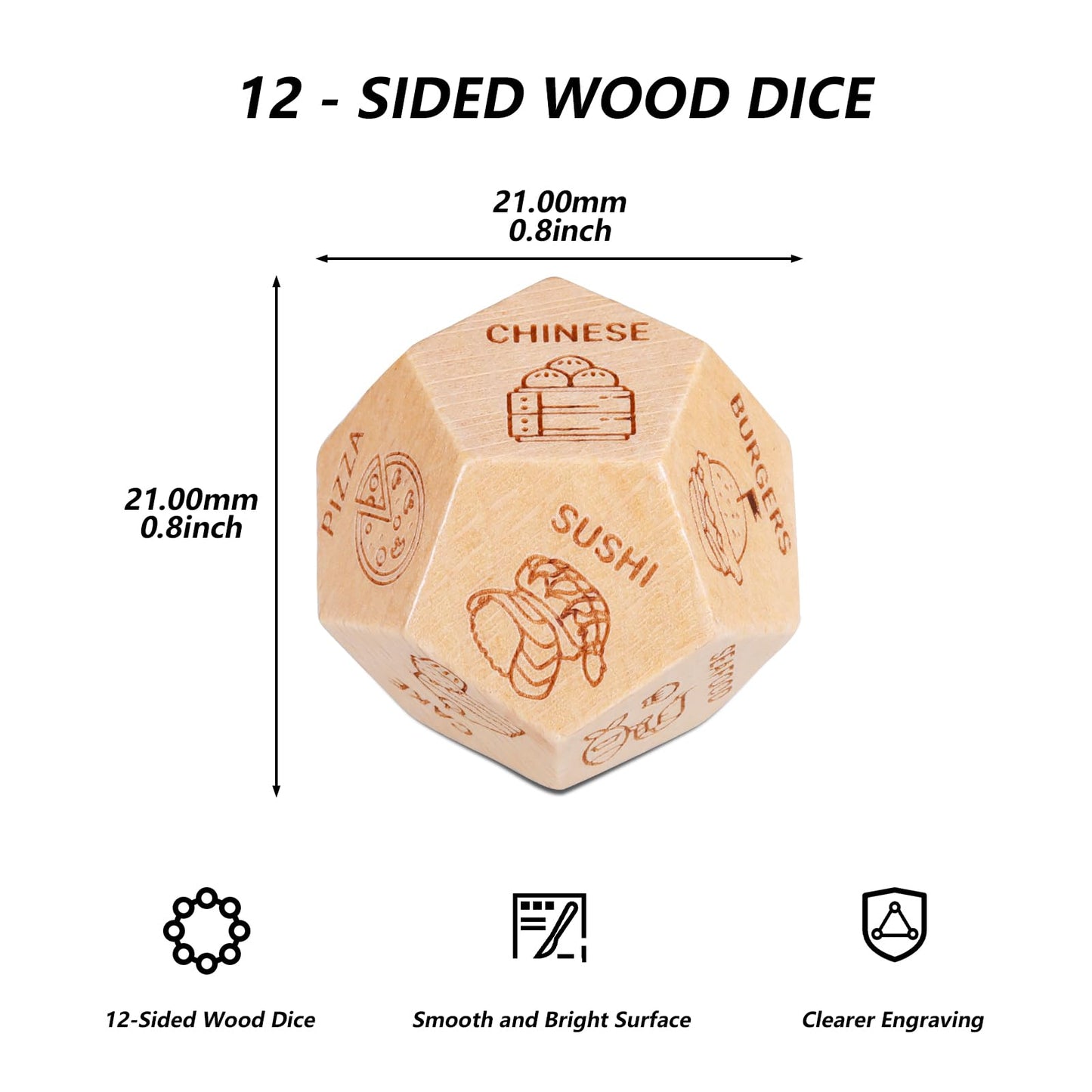 Anniversary Christmas Date Night Gifts For Wife Husband Men Women Valentines Birthday Wood Food Dice Gifts For Him Her Boyfriend
