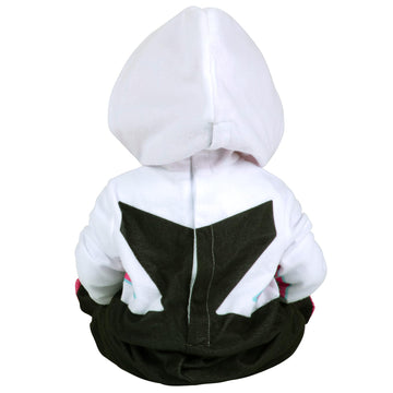 Marvel Spider-Gwen Official Infant Deluxe Halloween Costume - Premium Minky Fabric And Non-Slip Grip Booties (0-6M)