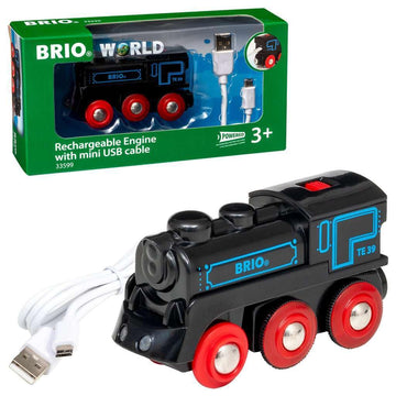 BRIO World - 33599 Rechargeable Engine | Battery-Powered Toy Train for Kids Aged 3+
