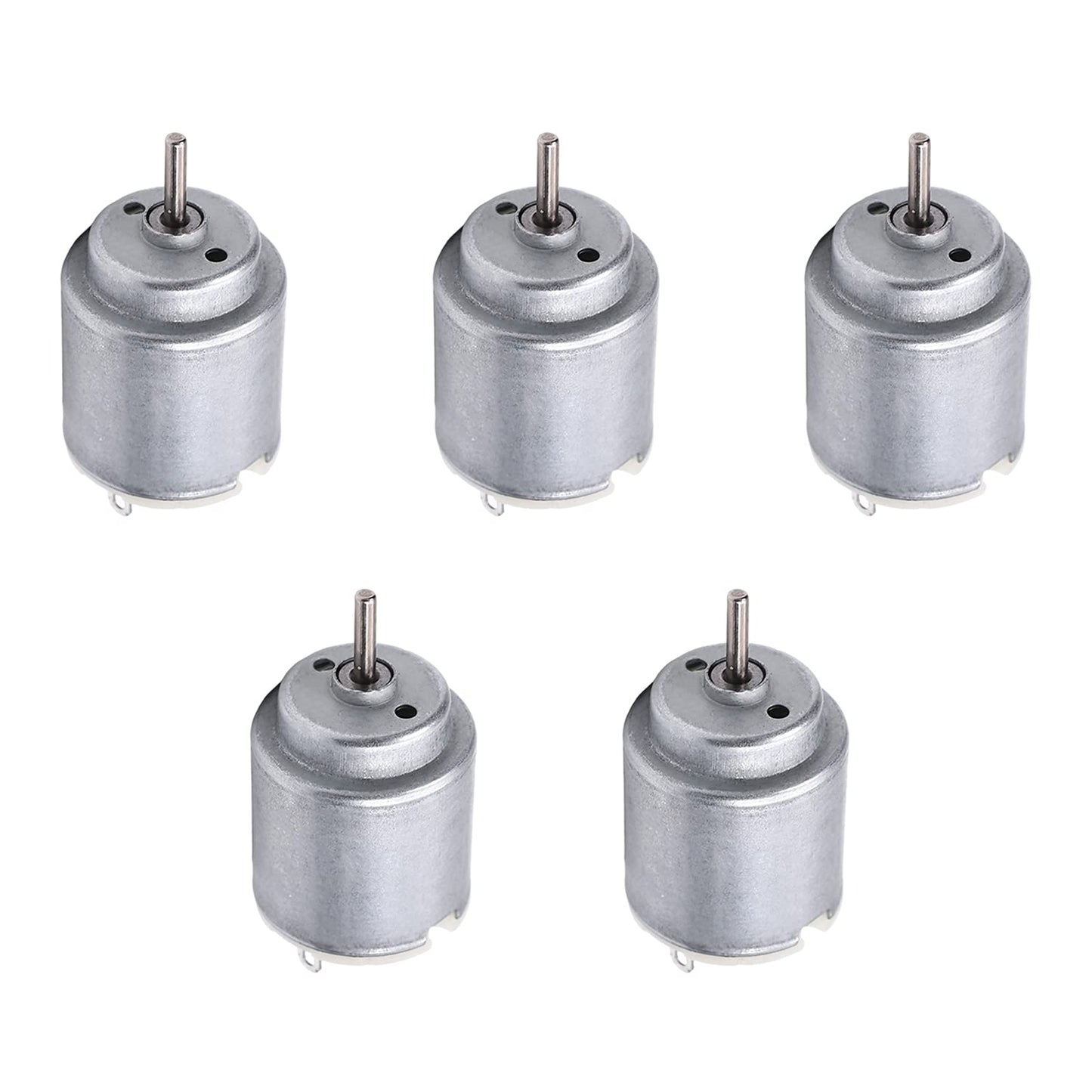 Fielect 5Pcs DC Motor 1.5-6V 5000-20000RPM Micro Motor Mini Motor Electric Motor Round Shaft for RC Boat DIY Car Toys Model DIY