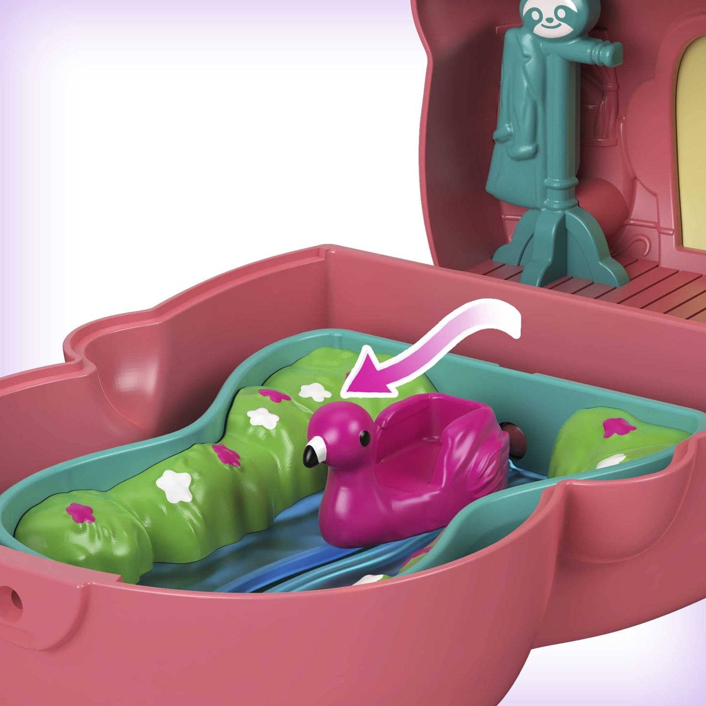 Polly Pocket Flip And Find Sloth Compact