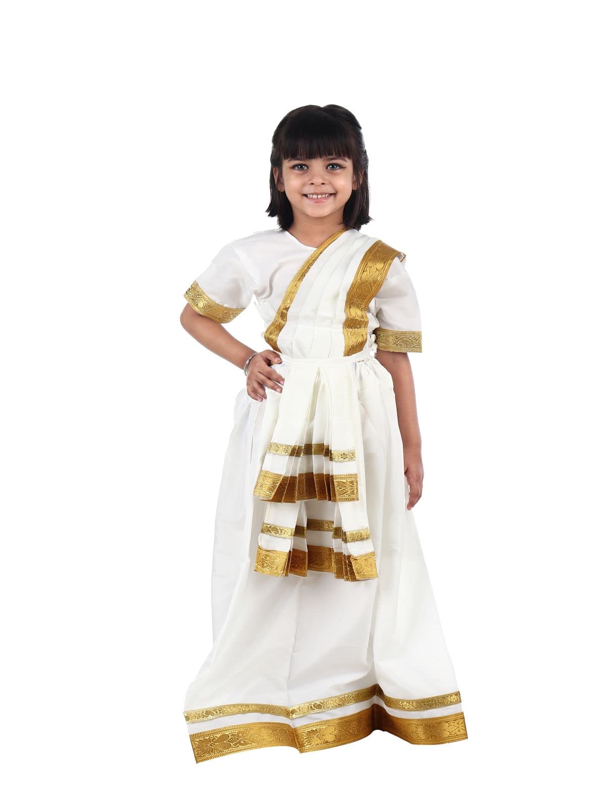 BookMyCostume Mohiniyattam Indian Classical Dance Costume for Girls and Women without Jewellery 56 years