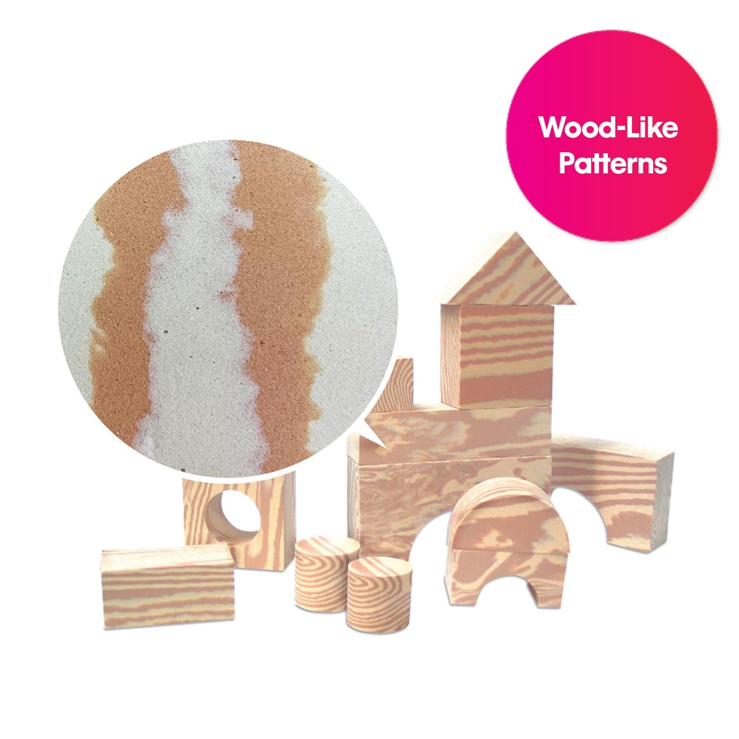 Edushape Big Wood-Like Blocks, 32 Piece