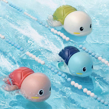 Baby Bath Toys, Wind Up Swimming Turtle Toys For Toddlers, Floating Water Bathtub Shower Toys, Bathroom Pool Play Sets Fun Batht