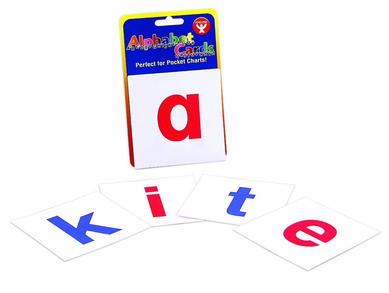 Hygloss Products Alphabet Cards For Pocket Chart, A-Z - Lowercase - 3' X 3' - 30 Qty