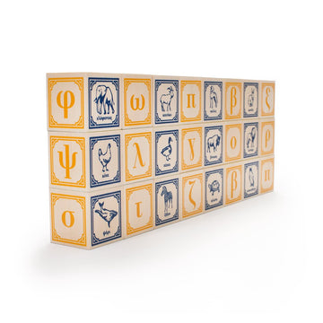 Uncle Goose Greek Blocks - Multi-colored Wooden Building Blocks for Kids