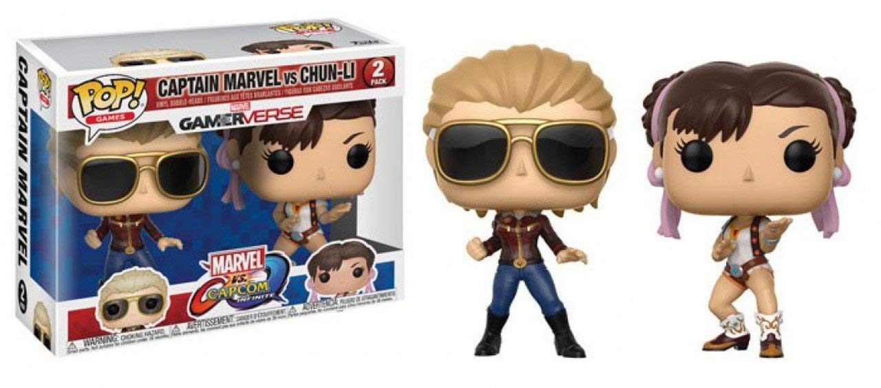 Funko Pop! Tv: Marvel Vs Capcom - Captain Marvel Vs Chun-Li Collectible Figure