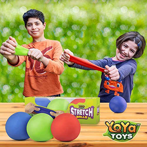 Yoya Toys Pull, Stretch And Squeeze Stress Balls - 3 Balls, Elastic Sensory Balls For Stress And Anxiety Relief, Autism And Special Needs Toys, Calming Fidgets For Kids And Adults, Ideal For Classroom