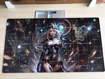 New Mlikemat Playmat Dark Magician Girl Tcg Ccg Ocg Trading Card Game Mat With Zones + Free Bag (Zd039-551-A)