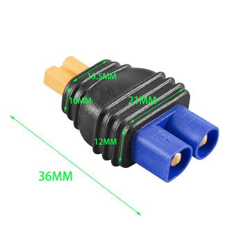 Laisomeke Ec3 Male To Xt30 Female Mould Type Adapter No Wire Connector Adapter For Lipo Battery (2Pack)