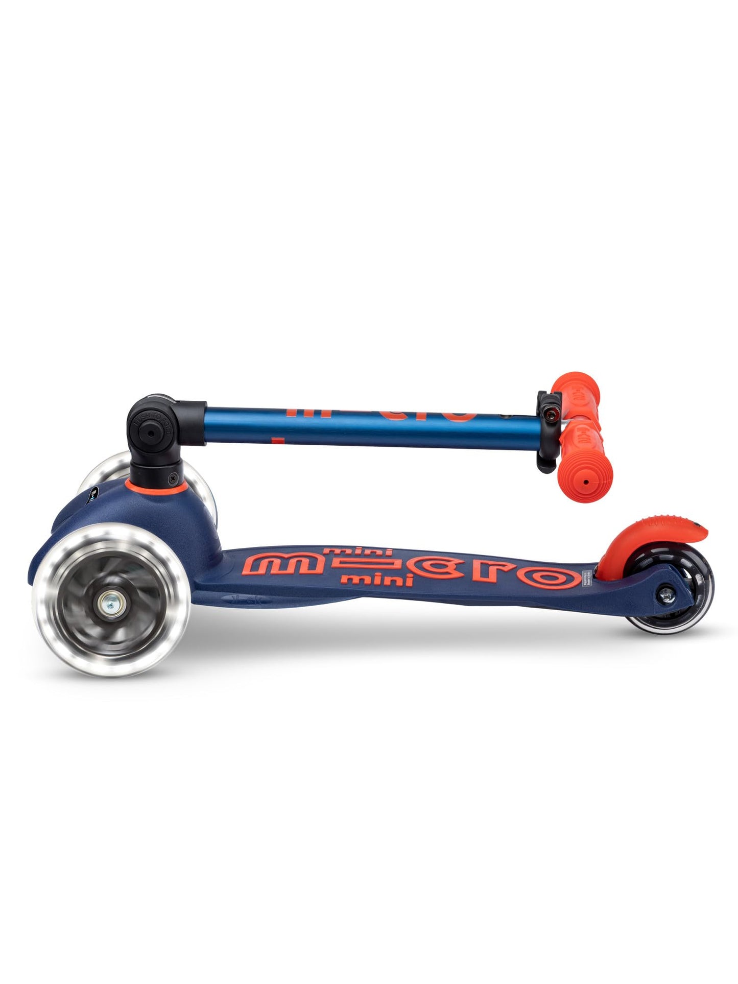 Micro Kickboard - Mini Deluxe Foldable Led Scooter, 3-Wheeled, Lean-To-Steer, Swiss-Designed Micro Scooter With Led Light-Up Whe