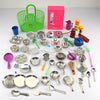 Varnika Stores Miniature Kitchen Set Toys For Kids | Cooking Set Toys For Kids | Steel Kitchen Set For Girls | Choppu Jaman | (P