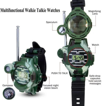 Walkie Talkie For Kids,Walkie Talkies Watch Spy Army Toys Gifts For Children,Two-Way Radio Walky Talky Watches With Flashlight C