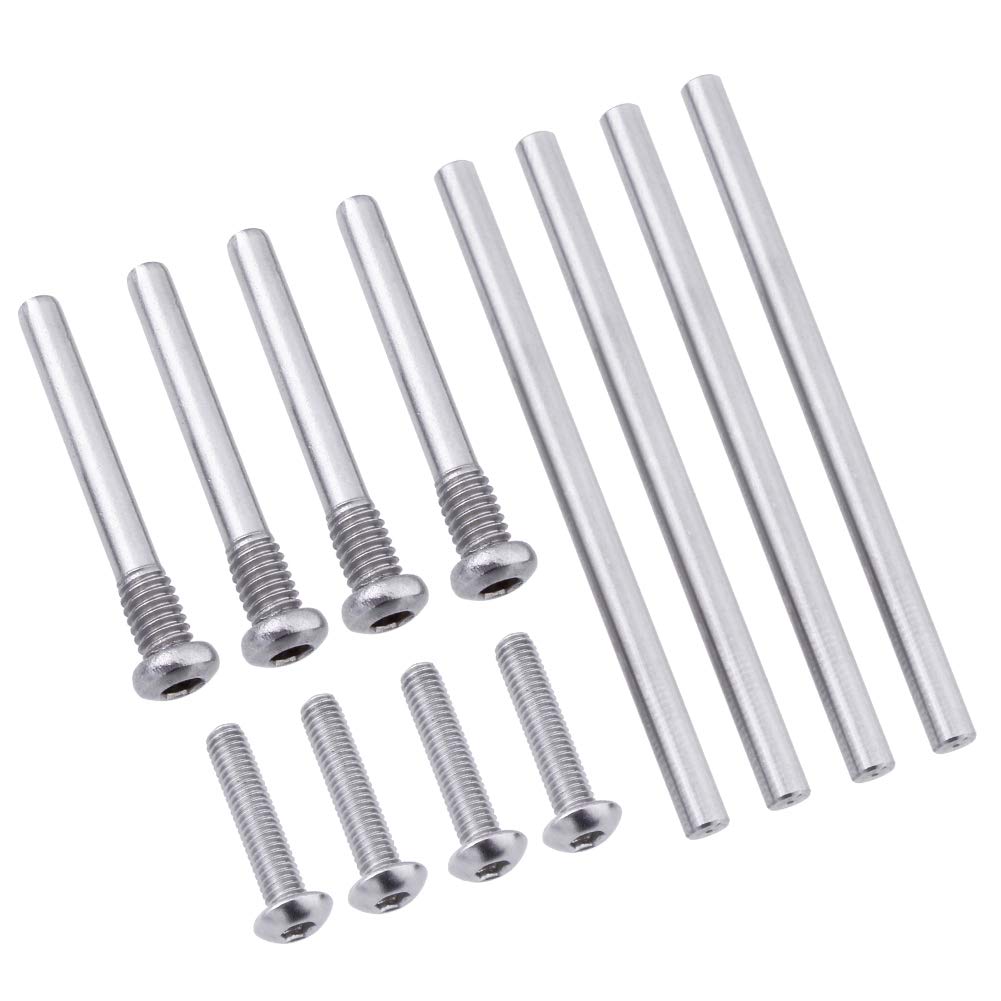 Hobbypark 4-Pack Front & Rear Aluminum Suspension Arms For Traxxas 1/10 Slash 4X4 Upgrades Compatible With Stampede 4Wd, Rustler