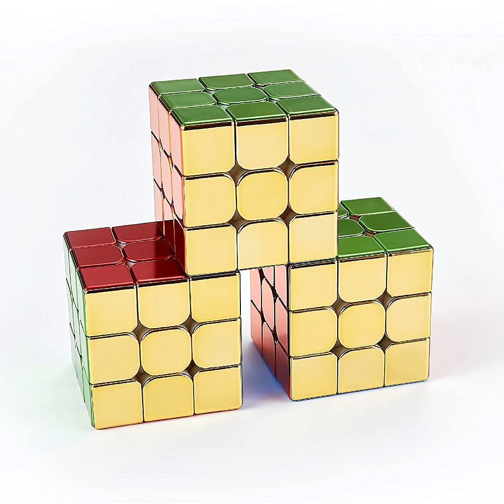 LiangCuber 3x3 Magnetic Speed Cube - Stickerless Reflective Puzzle, Model A001-1, 56mm, Shiny Finish