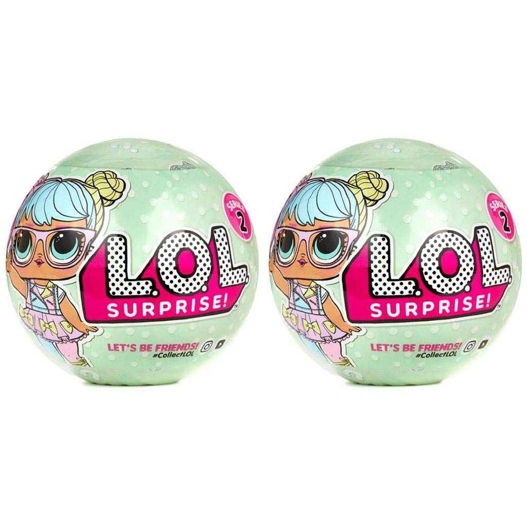 L.O.L. Surprise! Series 2 Let's Be Friends - Lot of 2 Green Mystery Packs