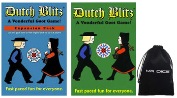 Original Dutch Blitz Card Game And Dutch Blitz Expansion Pack Bundle With Storage Bag By Mr Dice