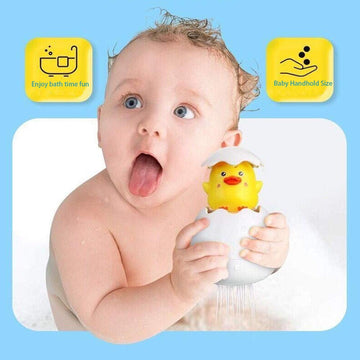 Baby Bath Toy, Penguin Hatching Egg Squirting Rain Cloud Bathtub Water Toy With Hidden Duck, Surprise Toy For Filling Easter Eggs, Pool Floating Toy For Toddlers Boy Girl Kid Birthday Christmas
