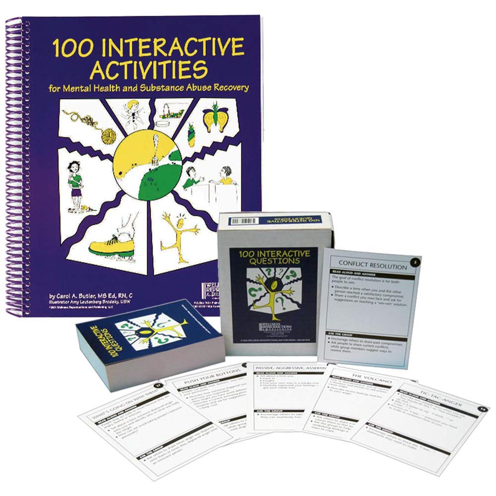 Wellness Reproductions & Publishing 100 Interactive Activities For Health And Substance Abuse Recovery Set