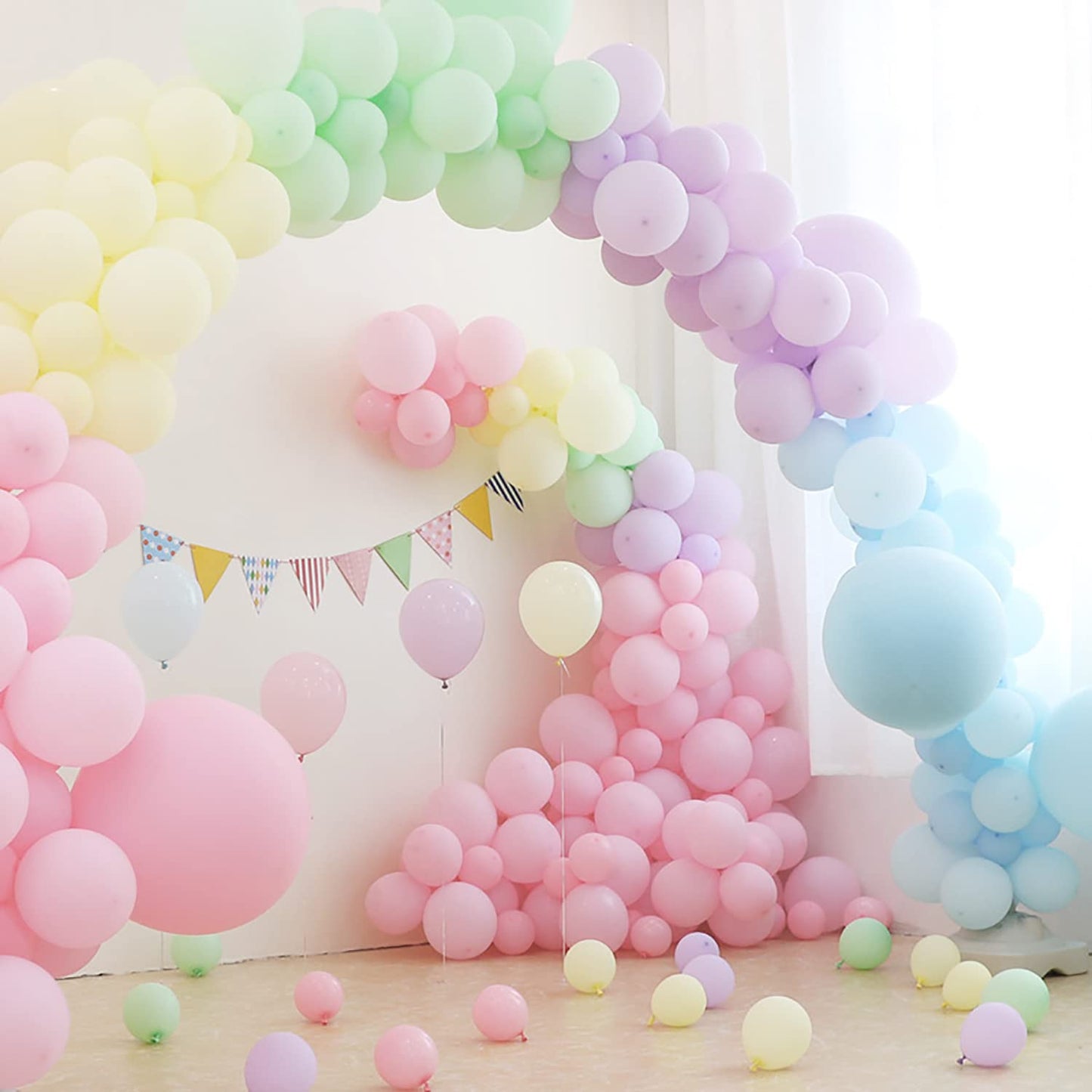 Kalor 12 Inch Pastel Pink Balloons, 50 Pcs Latex Helium Macaron Balloons For Kid'S Birthday Party, Baby Shower, Wedding, Graduate Party Decorations