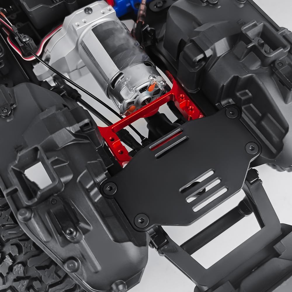 Mohero Aluminum Cnc Front Steering Servo Mount Upgrade Parts For 1/10 Scale Trx-4 Crawler Car (Red)