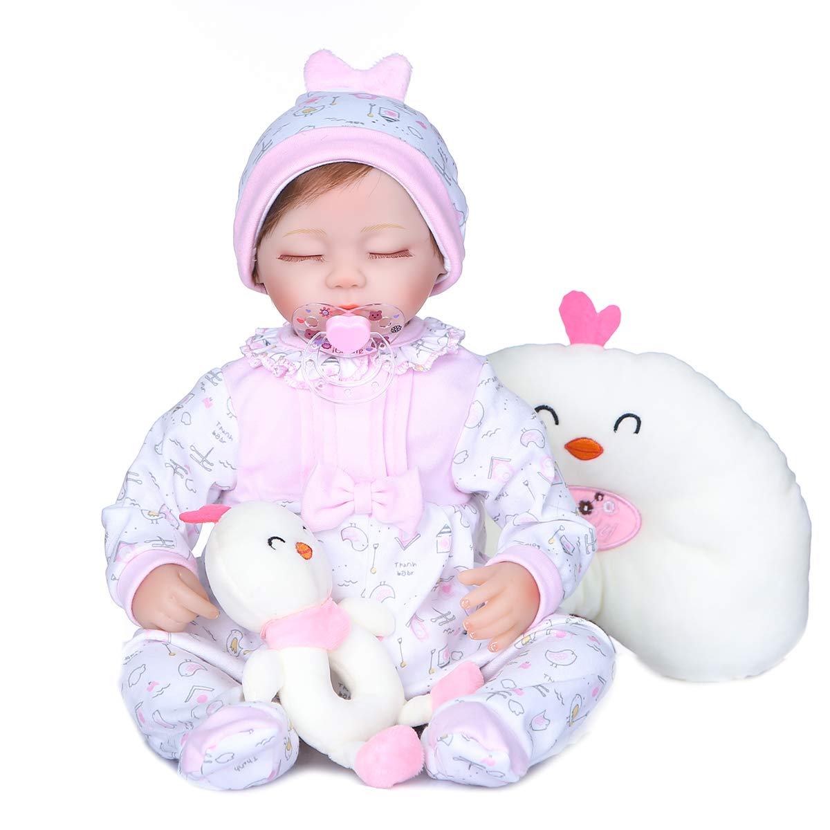 Cute Reborn Baby Dolls Clothes Girl 18 Inches Outfits Sets For 16-17-18 Inches Newborn Baby Girl Dolls