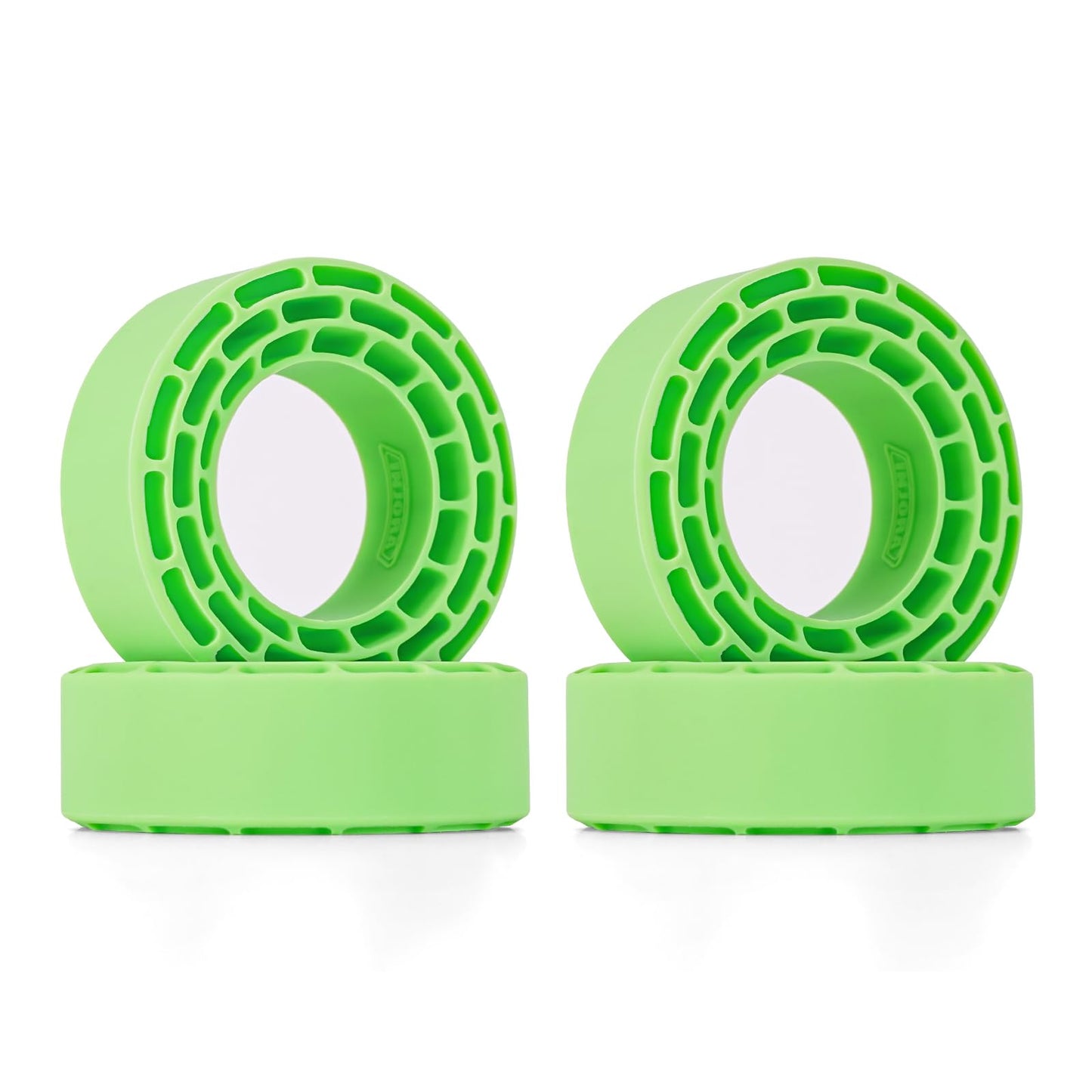 INJORA Silicone Rubber Inserts for 68-72mm 1.3'' Tires, 4pcs (Green)