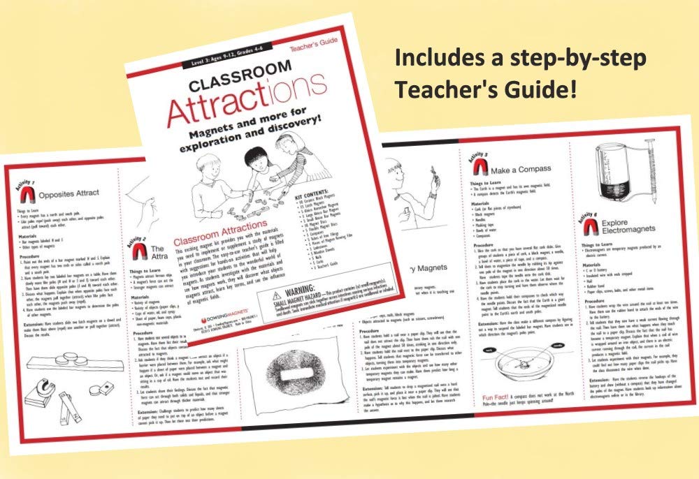 Dowling Magnets Classroom Attractions Comprehensive Magnet Lab: Level 3 Grades 4-6 Ages 9-12 (13 inches Long x 9.50 inches Wide x 2.25 inches high)