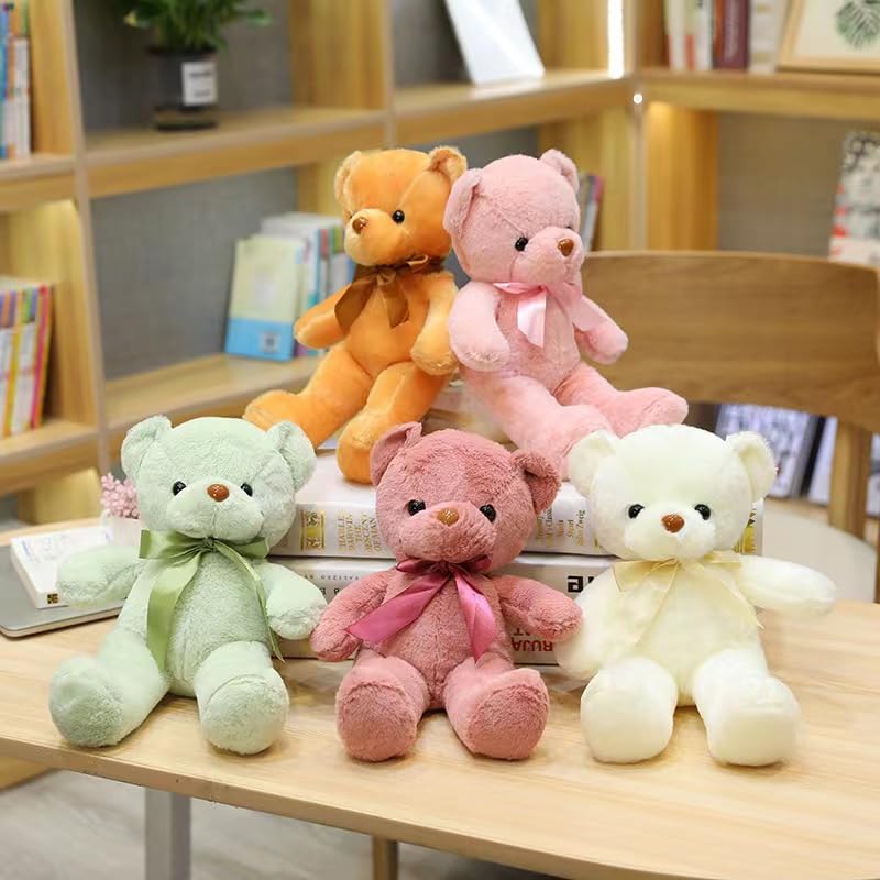 Hgplvxj 13.5 Pink Teddy Bear Plush Toy - Cute Stuffed Animal Gift for Kids & Girlfriend - Perfect for Birthdays, Christmas, Valentine's Day