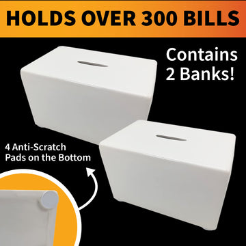 Mini Ceramic Piggy Bank For Adults And Kids - 2 Pack - Must Break To Access Money | Paint Your Own Piggy Bank For Girls, Boys, Teens - One Small Opening With No Hole, Money Saver Bank (Small)