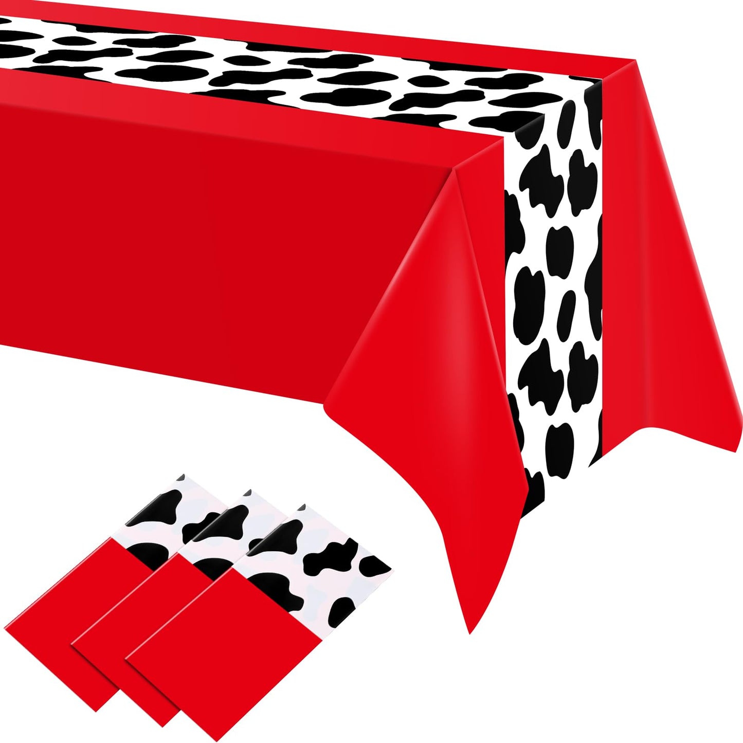 Remagr 54 X 108 Inch Cowboy Tablecloth Cow Table Runner Table Cover Rectangular Table Cloth Birthday Party Decorations Cow Theme