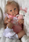 Pinky Reborn Baby Dolls Lovely 18 Inch 46 Cm Real Looking Reborn Doll Eyes Opened With Cloth Baby Realistic Newborn Gift Rooted