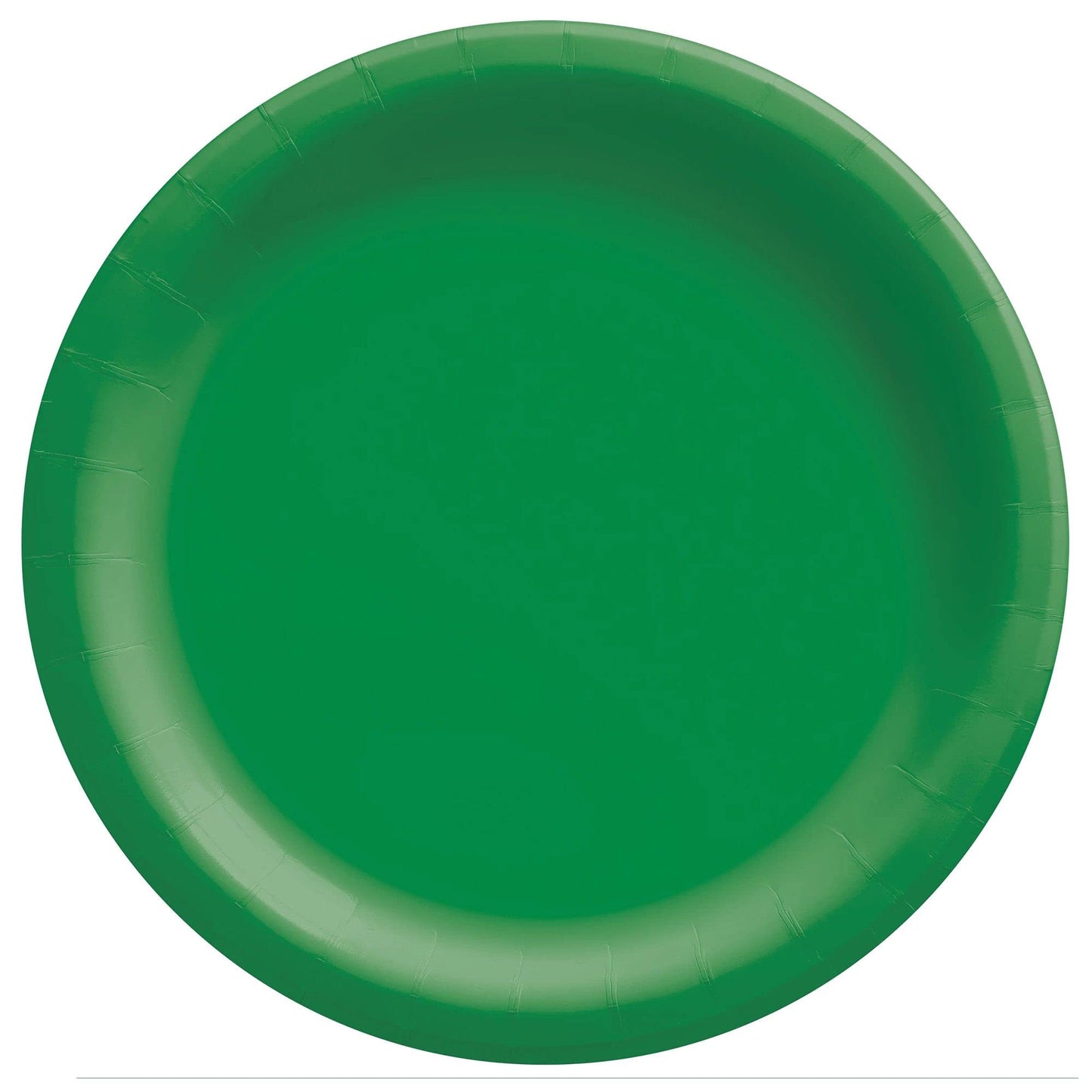 Festive Green Round Paper Plates - 10' (20 Pc) - Perfect For Parties, Picnics, & Everyday Meals