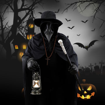 WETRBWEH Scary Halloween Costumes for Men, Plague Doctor Costume Plague Doctor Mask for Party Prom Gifts