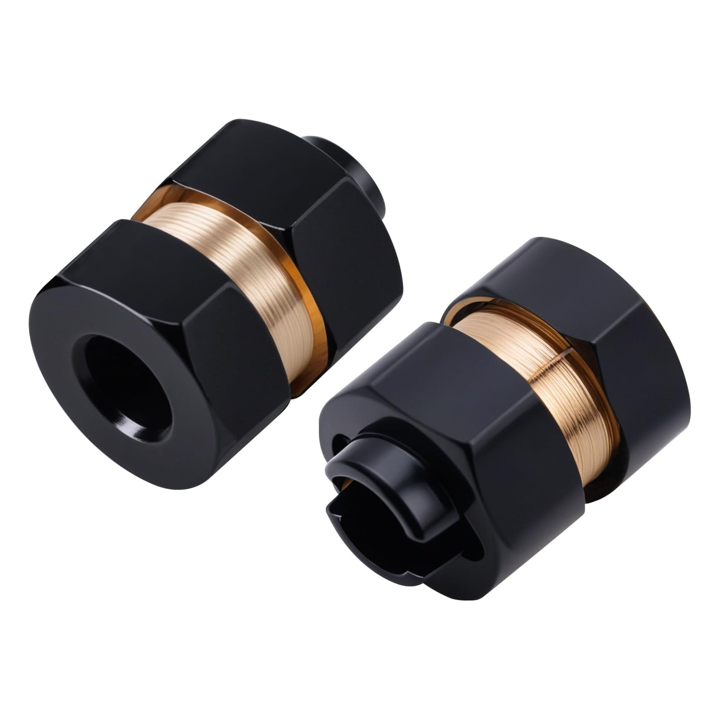 4 Pieces Brass Extended Wheel Hubs 7 mm Hex Spacers for Axial SCX24 1/24 RC Crawler Upgrades Parts & Locknuts Wrench Tool SCX24