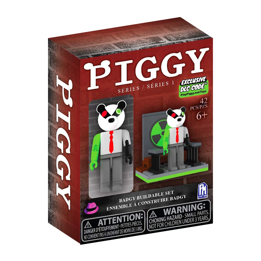 Piggy - Badgy Figure Buildable Set - Badgy Building Brick Set Series 1 - Includes Dlc