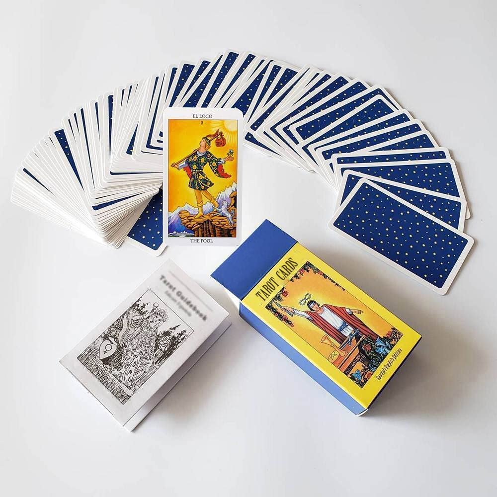 Vovcig Tarot Cards,Baraja De Tarot,English Spanish Bilingual Tarot Cards,Tarot Cards With Guide Book And Tarot Special Tablecloth…