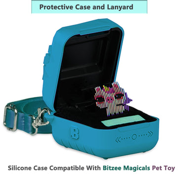 Silicone Case For Bitzee Magicals Interactive Toy Digital Pet, Protective Skin Cover For Bitzee Magicals Virtual Electronic Digital Pet And Case Accessories (Case For Bitzee Magicals) (Blue)