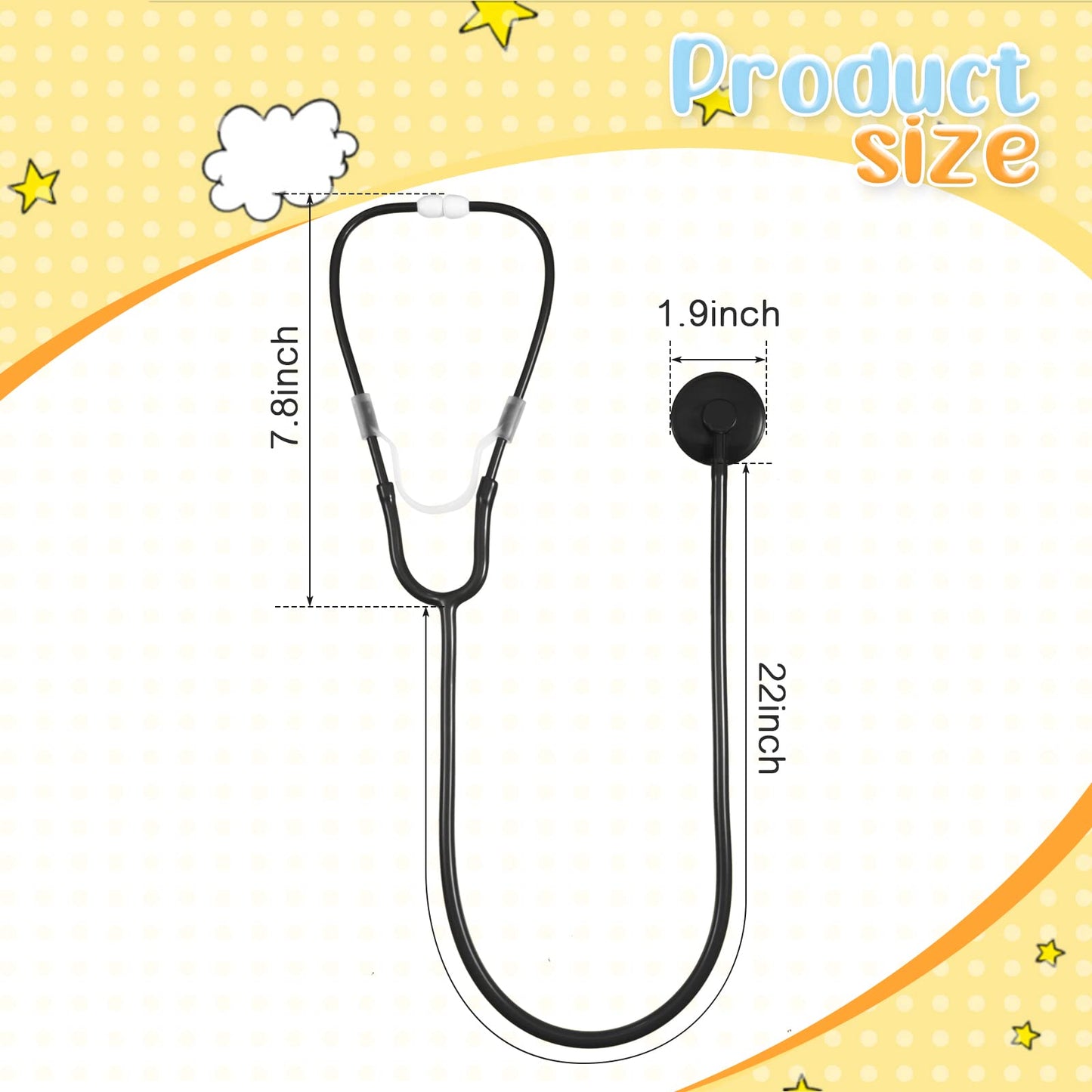 Leitee 50 Pcs Kids Stethoscope Toy - Real Working & Disposable - Bulk for School & Classroom - Tech Toy Nursing Doctor Kit for C