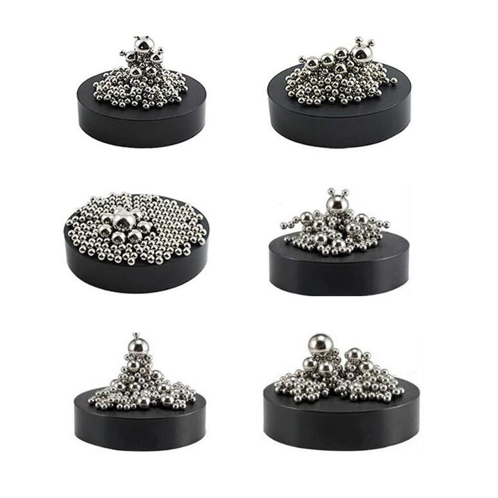 Likee Magnetic Fidget Toys Desk Decor For Stress Relief (Black-Silver)