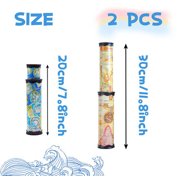 Anyumocz 2 Pcs Magic Kaleidoscope,Old World Kaleidoscope Classic Toys,Stretchable Long Classic Kaleidoscope Toy For Boys And Girls Gifts,Children Toys(Two Colors)