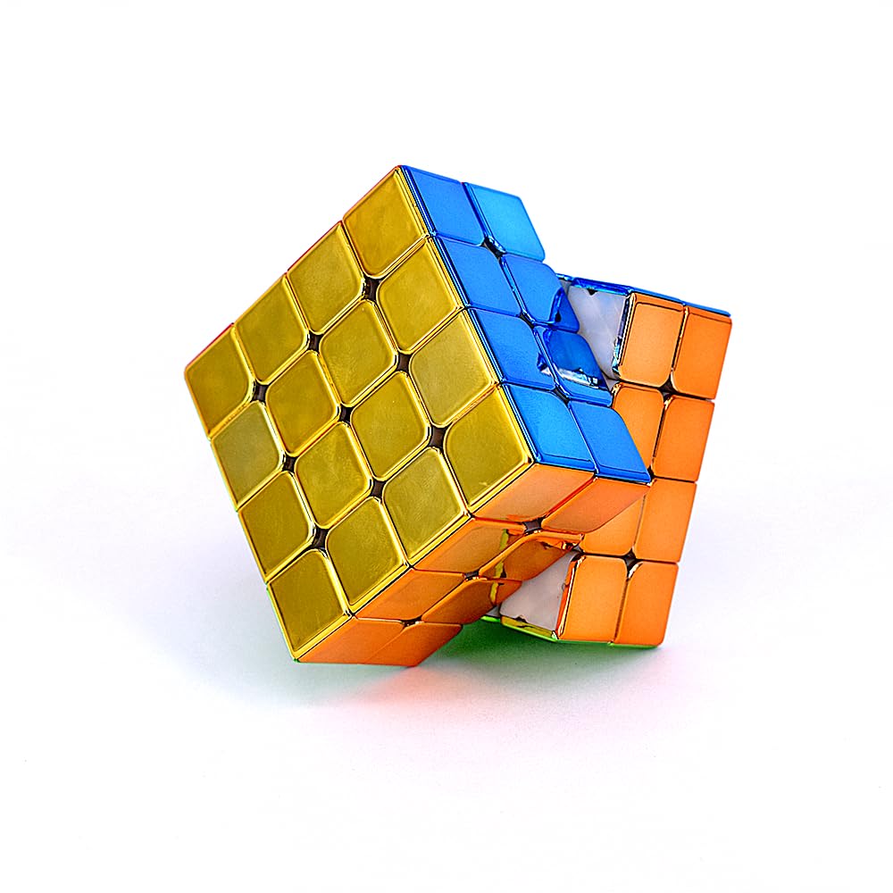 Liangcuber Cyclone Boys 4X4 Speed Cube Mirror Reflective,Magnetic 4X4 Speed Cube Stickerless Shiny Cube