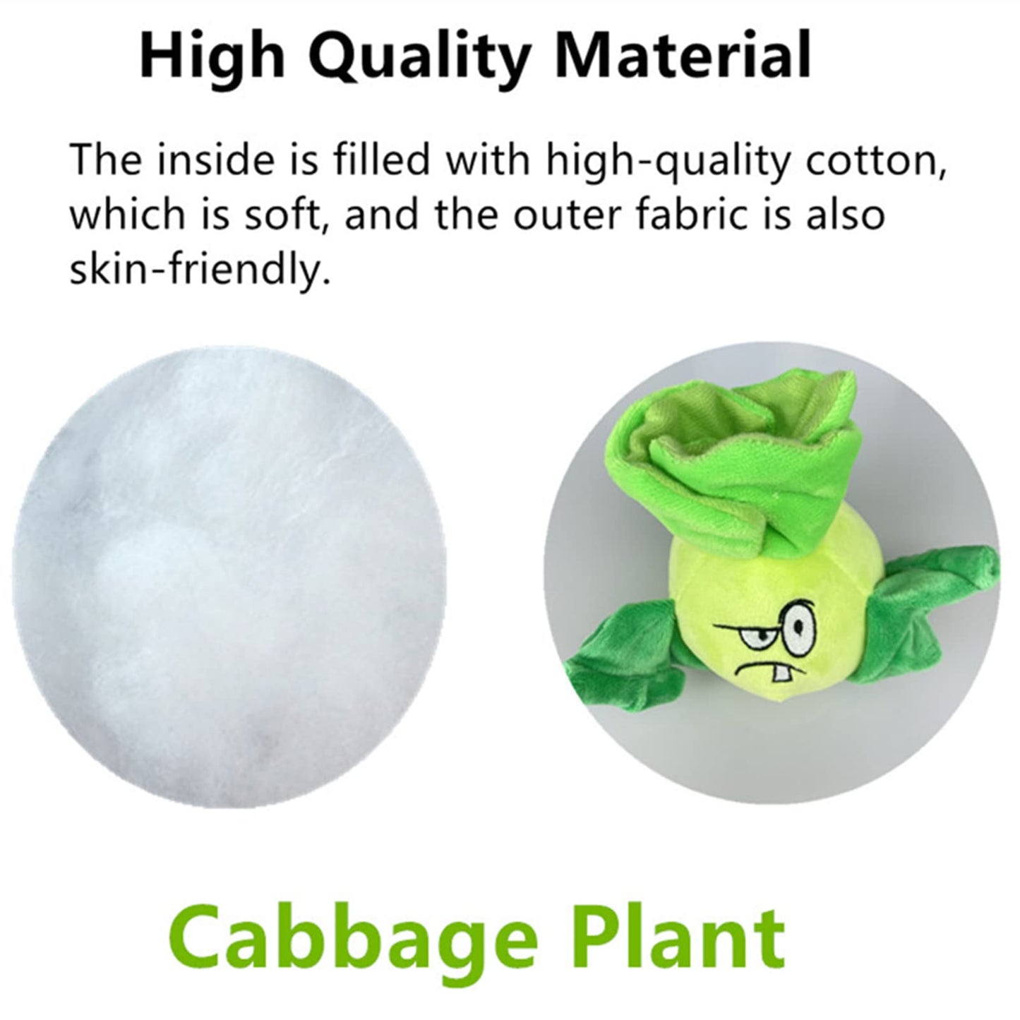 Jhesao 6'' Pvz Plush Bonk Choy Toys Pvz 1 2 Stuffed Soft Zombies Doll Chinese Cabbage Plant Toy New
