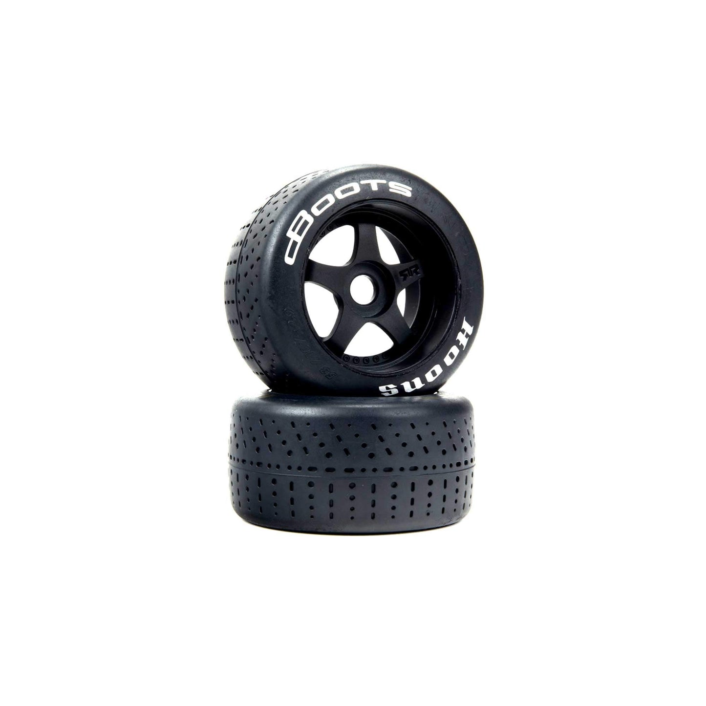 ARRMA dBoots Hoons 53/107 2.9 Pre-Mounted Belted Tires, White, 17mm Hex, 5-Spoke (2), ARA550073