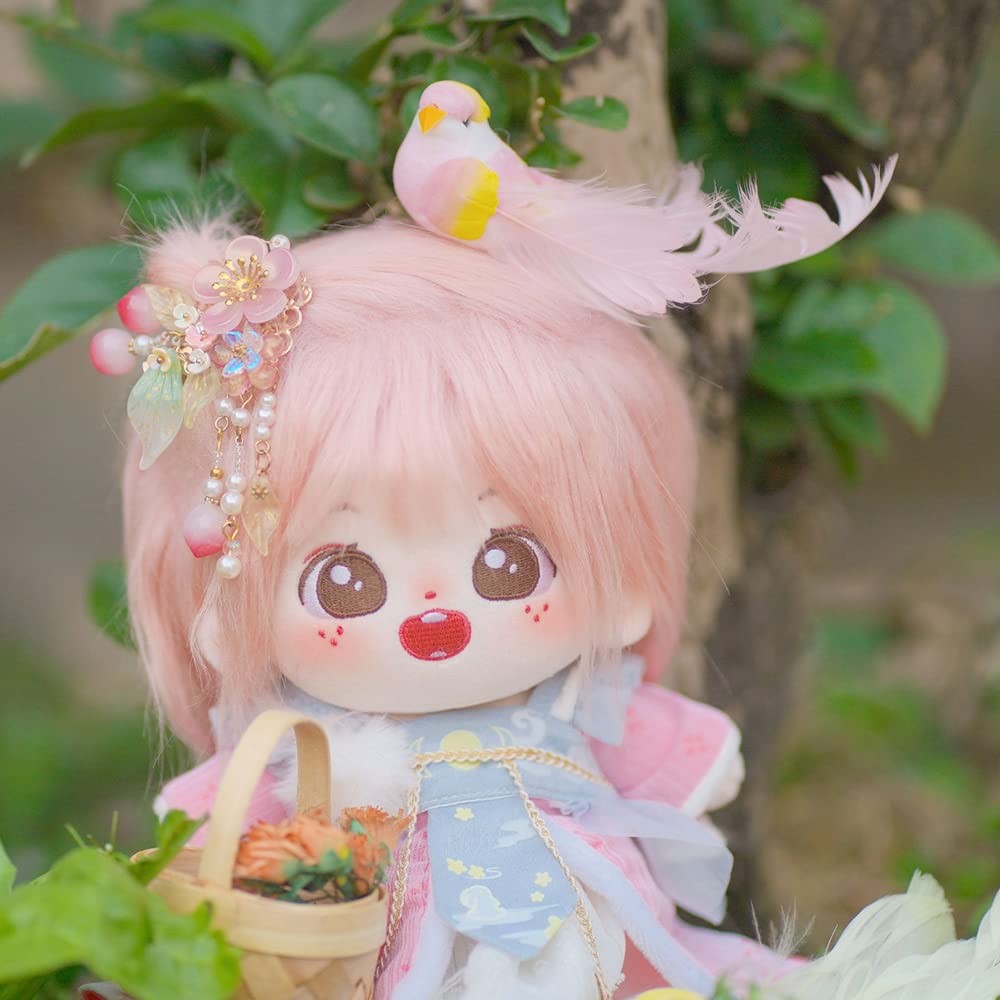 Niannyyhouse 20Cm Plush Doll Girl Humanoid Stuffed Body No Attribute 8' Normal Body Wearable Clothing Dress Up Gifts (A-7-Without Skeleton)