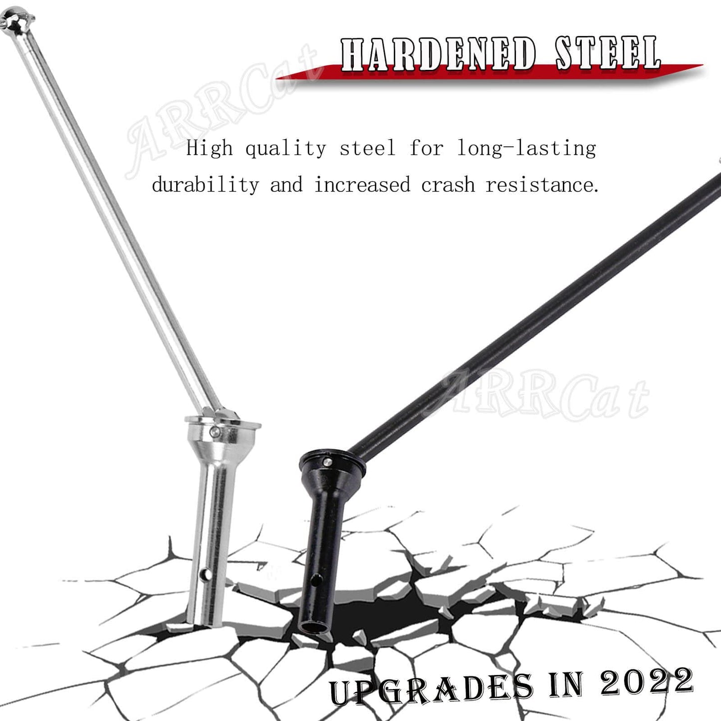 Drive Shaft Upgrades Part for Arrma 1/8 Kraton 6S BLX Outcast 6S BLX Notorious 6S BLX,ARRCat 4pcs Front Rear Drive Shaft Upgrade