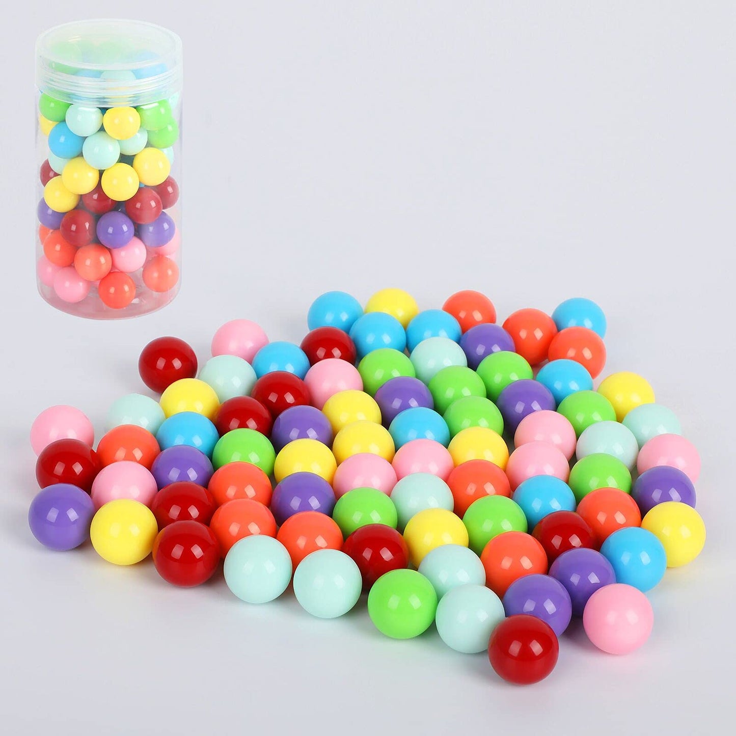 Witlans 80Pcs Chinese Checker Game Replacement Balls,8 Colors 14Mm Acrylic Game Marbles For Marble Run, Marbles Game,Aggravation