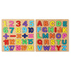 Shinetoy Wooden Puzzles For Toddlers, Wooden Abc Alphabet Number Puzzles Toddler Learning Puzzle Toys For Kids 1-3 Years Old, 2