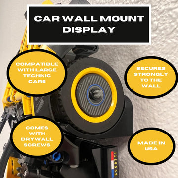 Vertical Collectible Car Wall Display Mount Compatible With Lego Technic Series Racecars | Display Car Collection By Wheels On W